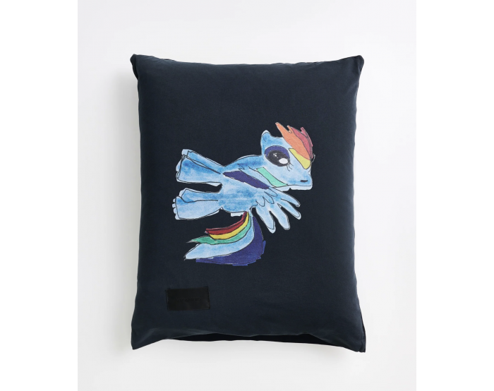 Pillow Culture - Rainbow pony black