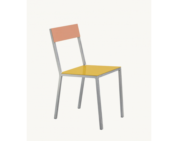 Alu chair yellow pink by Muller Van Severen