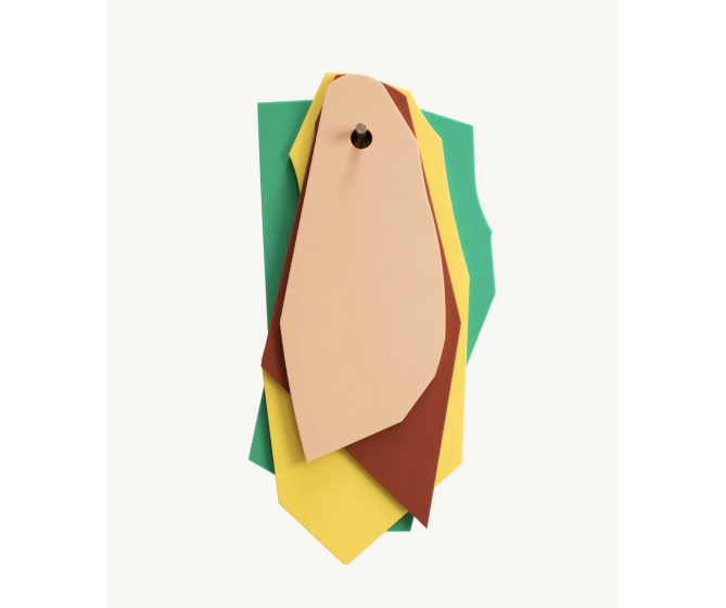 Cutting boards green yellow brown pink by Muller Van Severen